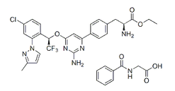 Telotristat Etiprate (LX 1606 Hippurate)结构式